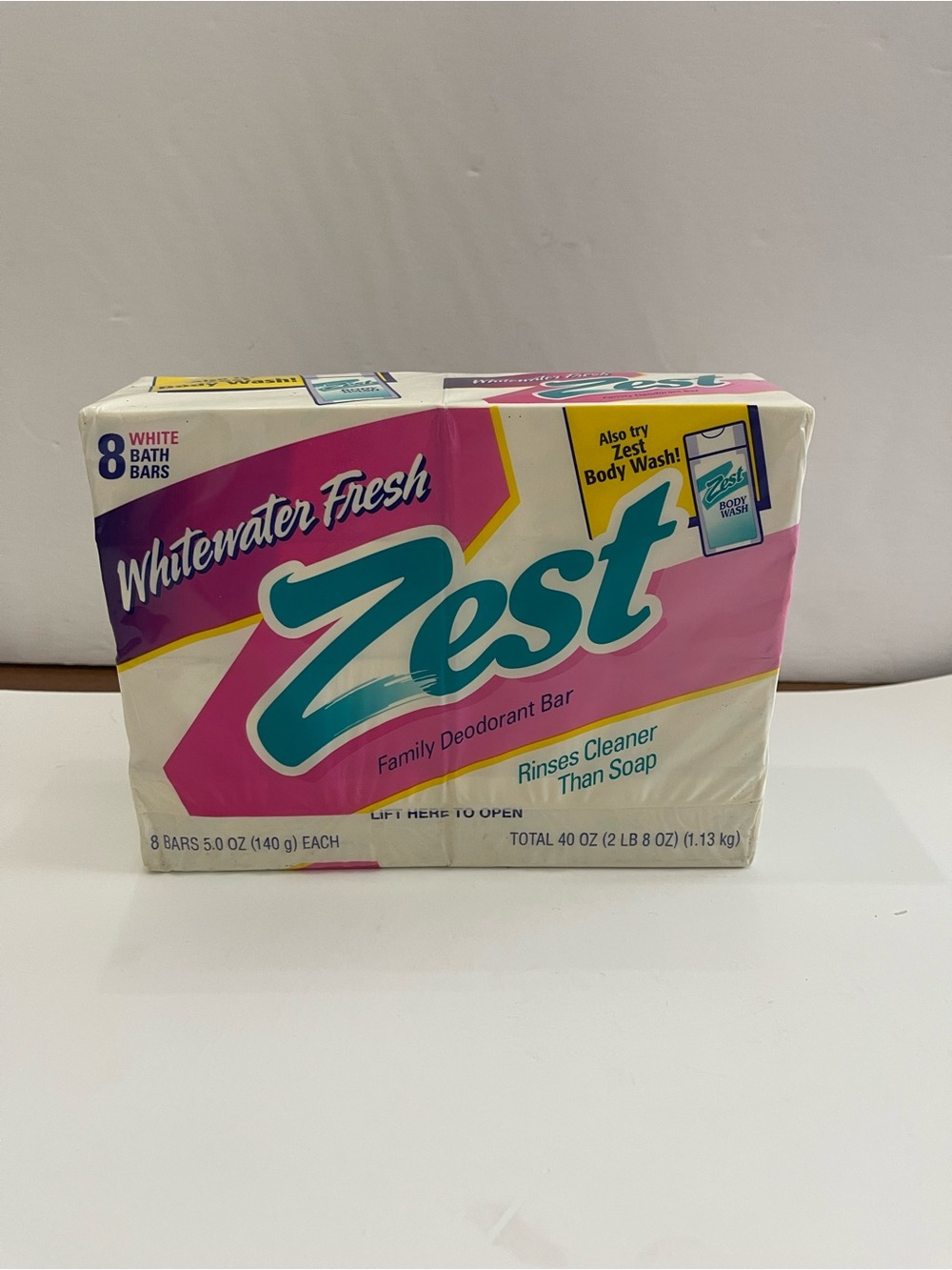 RARE VINTAGE 1997 WHITEWATER- FRESH ZEST SOAP~5 OZ BARS~8 LARGE BARS IN PACKAGE